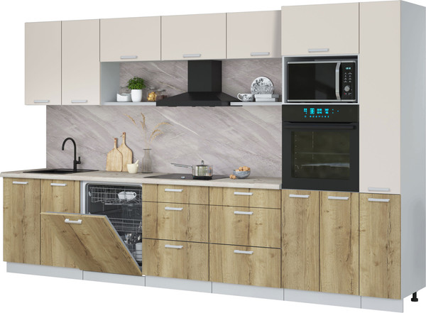 Кухонный гарнитур Интерлиния Мила Лайт 3.5-ПМ1  - фото