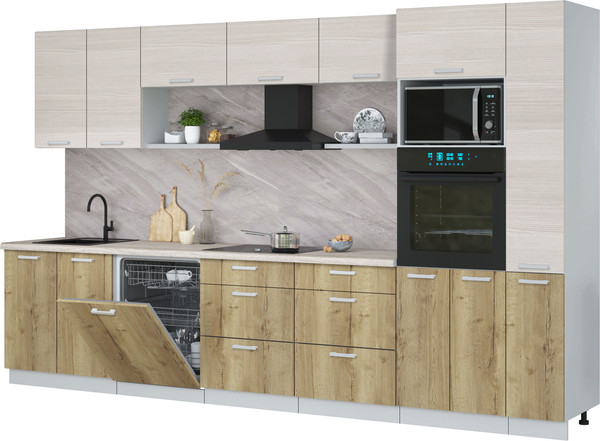 Кухонный гарнитур Интерлиния Мила Лайт 3.5-ПМ1  - фото