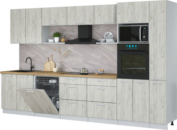 Кухонный гарнитур Интерлиния Мила Лайт 3.5-ПМ1  - фото