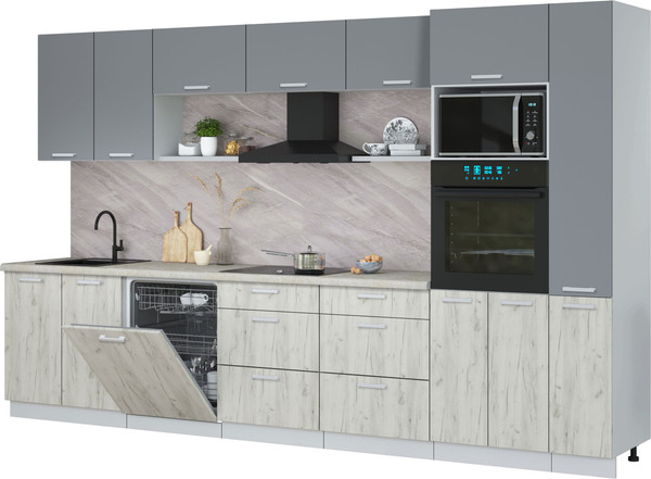 Кухонный гарнитур Интерлиния Мила Лайт 3.5-ПМ1  - фото