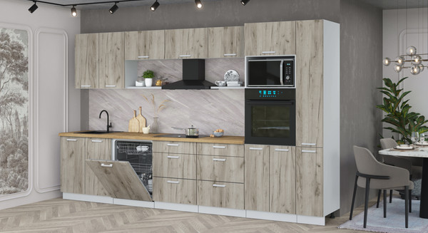 Кухонный гарнитур Интерлиния Мила Лайт 3.5-ПМ1 