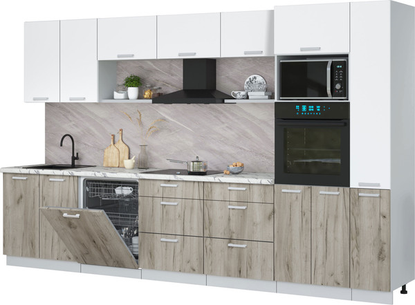 Кухонный гарнитур Интерлиния Мила Лайт 3.5-ПМ1  - фото