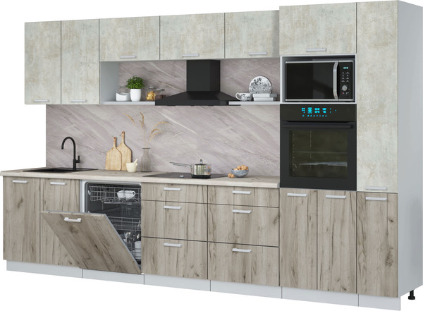 Кухонный гарнитур Интерлиния Мила Лайт 3.5-ПМ1  - фото