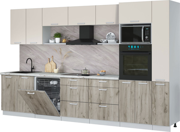 Кухонный гарнитур Интерлиния Мила Лайт 3.5-ПМ1  - фото