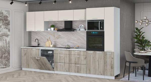 Кухонный гарнитур Интерлиния Мила Лайт 3.5-ПМ1 