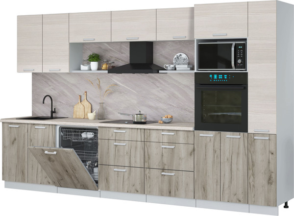 Кухонный гарнитур Интерлиния Мила Лайт 3.5-ПМ1  - фото