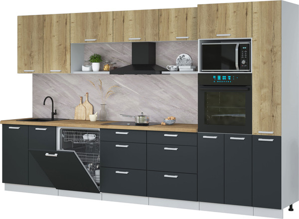 Кухонный гарнитур Интерлиния Мила Лайт 3.5-ПМ1  - фото