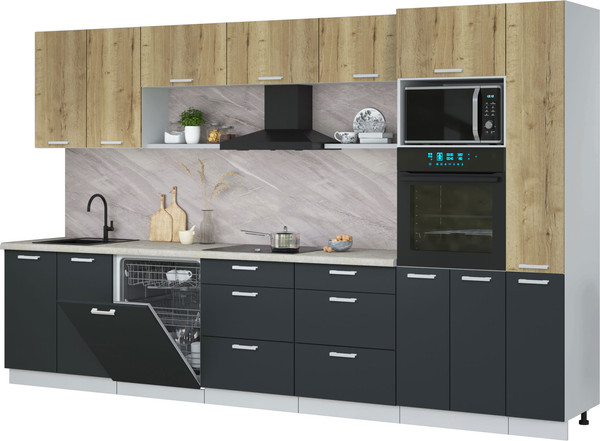 Кухонный гарнитур Интерлиния Мила Лайт 3.5-ПМ1  - фото