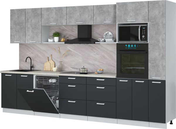 Кухонный гарнитур Интерлиния Мила Лайт 3.5-ПМ1  - фото