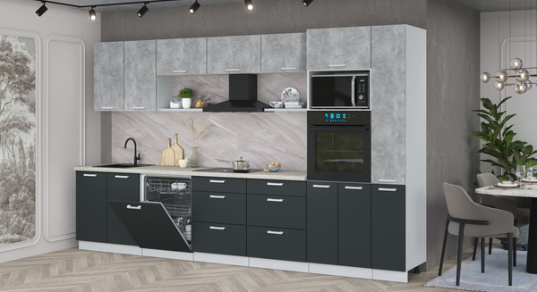 Кухонный гарнитур Интерлиния Мила Лайт 3.5-ПМ1 