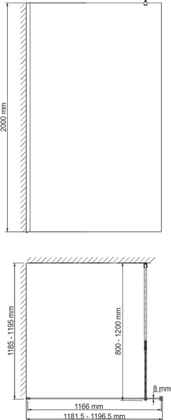 Душевая стенка Wasserkraft Rossel 28W40