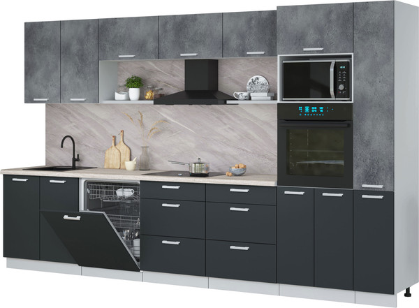 Кухонный гарнитур Интерлиния Мила Лайт 3.5-ПМ1 - фото