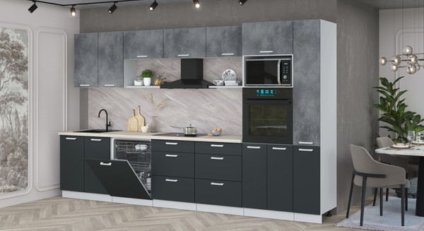 Кухонный гарнитур Интерлиния Мила Лайт 3.5-ПМ1