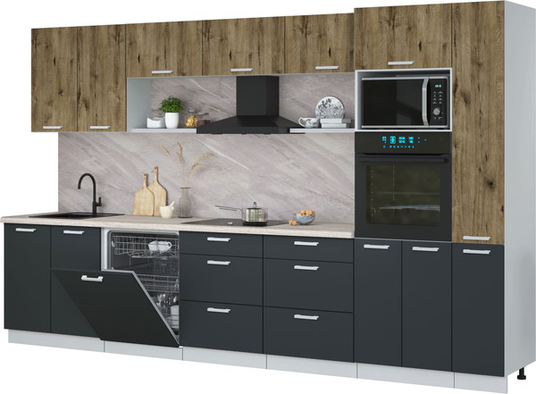 Кухонный гарнитур Интерлиния Мила Лайт 3.5-ПМ1 - фото