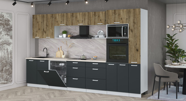 Кухонный гарнитур Интерлиния Мила Лайт 3.5-ПМ1