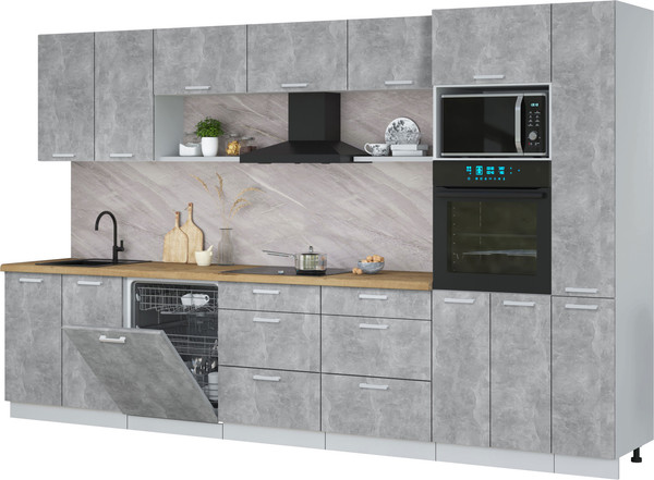 Кухонный гарнитур Интерлиния Мила Лайт 3.5-ПМ1 - фото