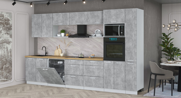 Кухонный гарнитур Интерлиния Мила Лайт 3.5-ПМ1