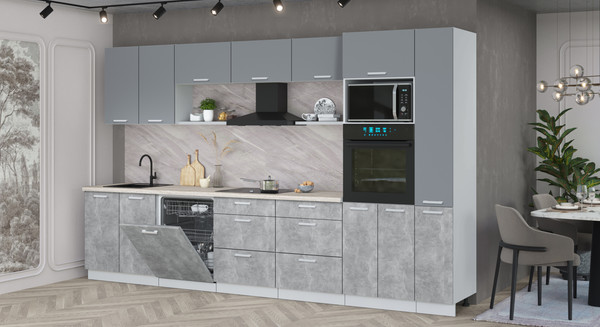 Кухонный гарнитур Интерлиния Мила Лайт 3.5-ПМ1 