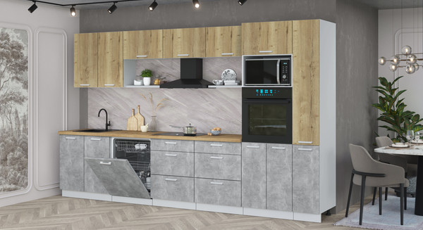 Кухонный гарнитур Интерлиния Мила Лайт 3.5-ПМ1