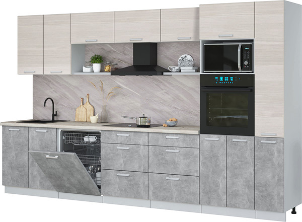 Кухонный гарнитур Интерлиния Мила Лайт 3.5-ПМ1 - фото