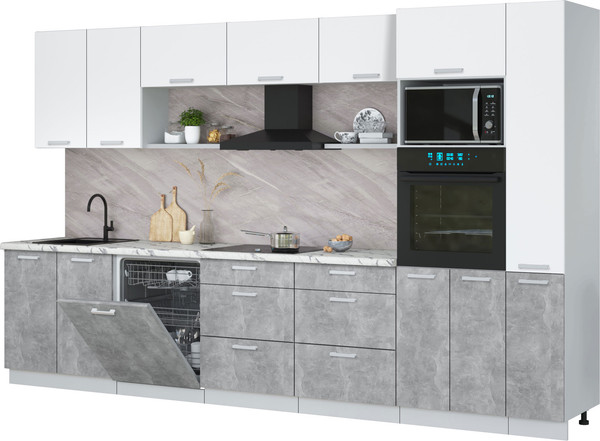 Кухонный гарнитур Интерлиния Мила Лайт 3.5-ПМ1  - фото