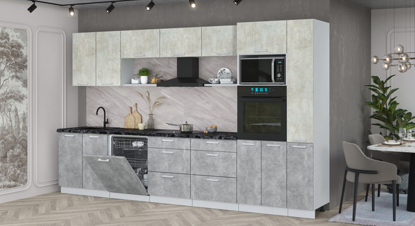 Кухонный гарнитур Интерлиния Мила Лайт 3.5-ПМ1