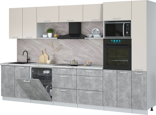 Кухонный гарнитур Интерлиния Мила Лайт 3.5-ПМ1 - фото