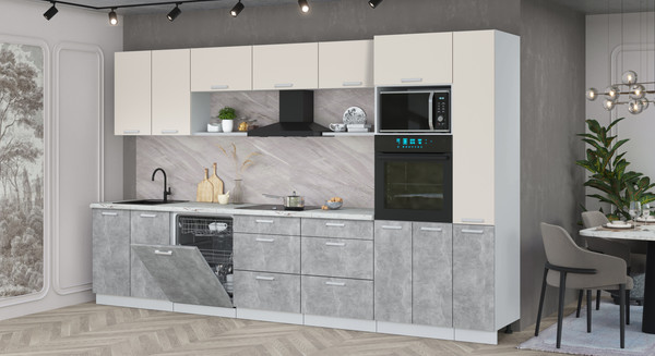 Кухонный гарнитур Интерлиния Мила Лайт 3.5-ПМ1