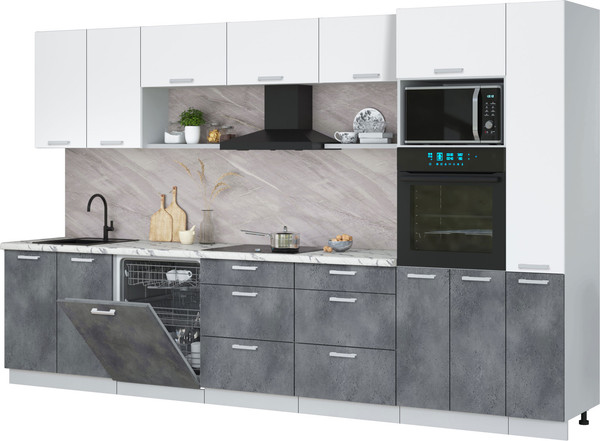 Кухонный гарнитур Интерлиния Мила Лайт 3.5-ПМ1 - фото
