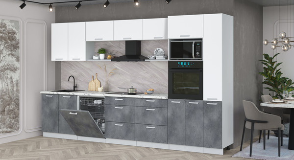 Кухонный гарнитур Интерлиния Мила Лайт 3.5-ПМ1