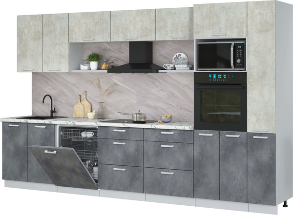 Кухонный гарнитур Интерлиния Мила Лайт 3.5-ПМ1  - фото