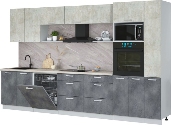 Кухонный гарнитур Интерлиния Мила Лайт 3.5-ПМ1  - фото