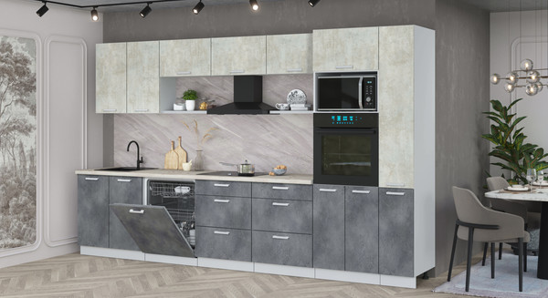 Кухонный гарнитур Интерлиния Мила Лайт 3.5-ПМ1 