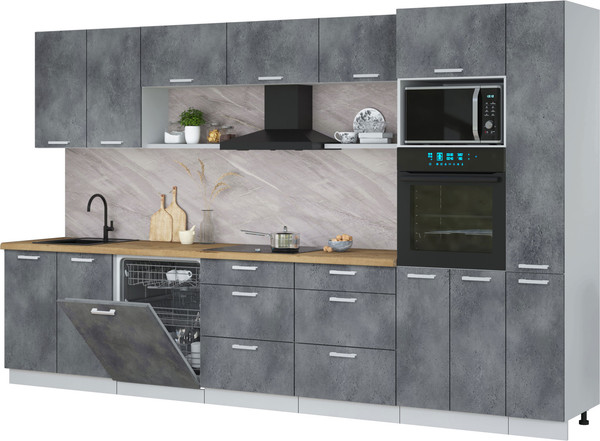 Кухонный гарнитур Интерлиния Мила Лайт 3.5-ПМ1  - фото