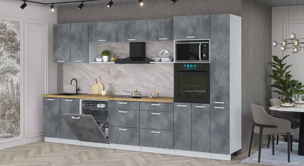 Кухонный гарнитур Интерлиния Мила Лайт 3.5-ПМ1 