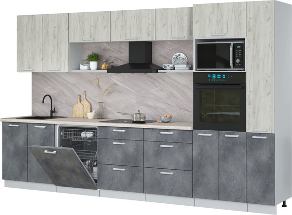 Кухонный гарнитур Интерлиния Мила Лайт 3.5-ПМ1  - фото