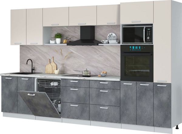 Кухонный гарнитур Интерлиния Мила Лайт 3.5-ПМ1  - фото