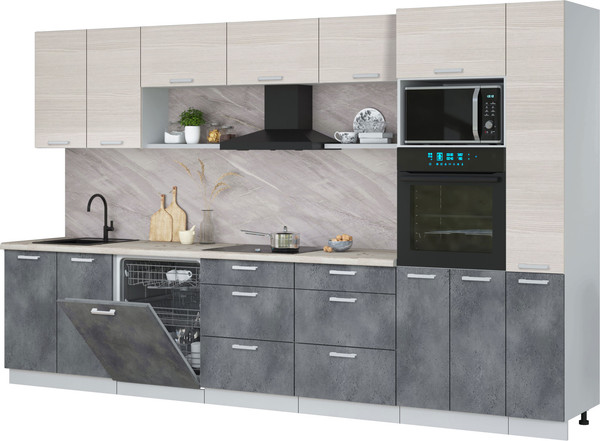 Кухонный гарнитур Интерлиния Мила Лайт 3.5-ПМ1  - фото