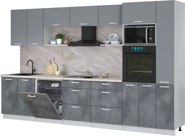 Кухонный гарнитур Интерлиния Мила Лайт 3.5-ПМ1  - фото