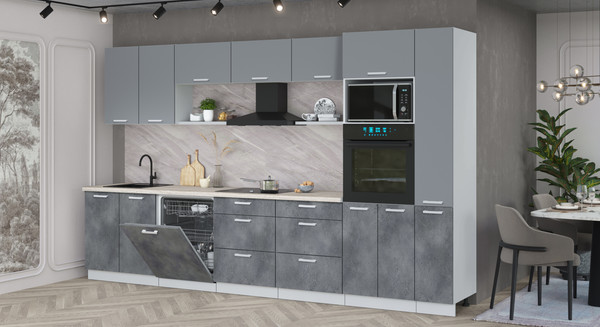 Кухонный гарнитур Интерлиния Мила Лайт 3.5-ПМ1 