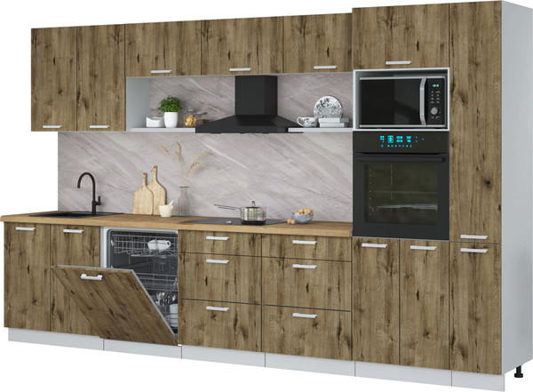 Кухонный гарнитур Интерлиния Мила Лайт 3.5-ПМ1  - фото