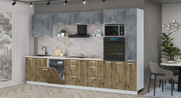 Кухонный гарнитур Интерлиния Мила Лайт 3.5-ПМ1 