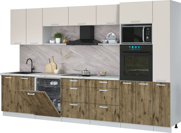 Кухонный гарнитур Интерлиния Мила Лайт 3.5-ПМ1  - фото