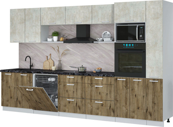 Кухонный гарнитур Интерлиния Мила Лайт 3.5-ПМ1  - фото