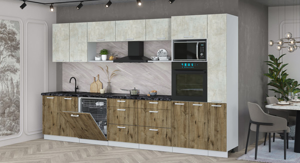 Кухонный гарнитур Интерлиния Мила Лайт 3.5-ПМ1 