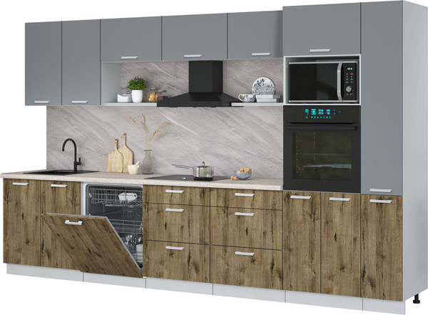 Кухонный гарнитур Интерлиния Мила Лайт 3.5-ПМ1  - фото