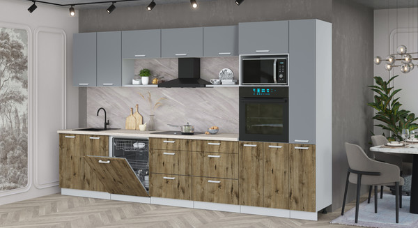 Кухонный гарнитур Интерлиния Мила Лайт 3.5-ПМ1 