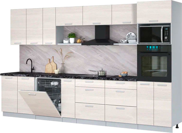 Кухонный гарнитур Интерлиния Мила Лайт 3.5-ПМ1-2  - фото