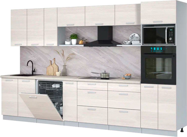 Кухонный гарнитур Интерлиния Мила Лайт 3.5-ПМ1-2  - фото