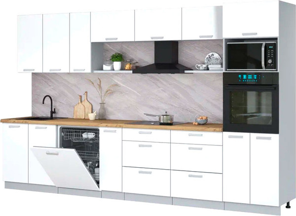 Кухонный гарнитур Интерлиния Мила Лайт 3.5-ПМ1-2 - фото